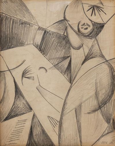 L'artista, 1914, grafite su carta