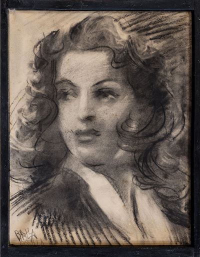 Busto di ragazza - Volto di Elica Balla, grafite e matita su carta, 1930 ca.