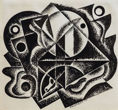 Composizione, tempera su carta, 1926
