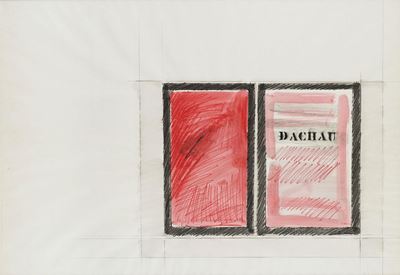 Dachau, 1962, tecnica mista su carta