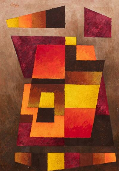 Composizione n° 392, olio su tela del 1974