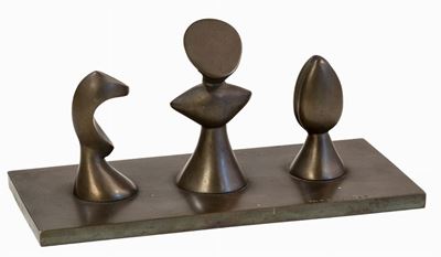 La reine, le fou, le cheval, Fusione in bronzo del 1974