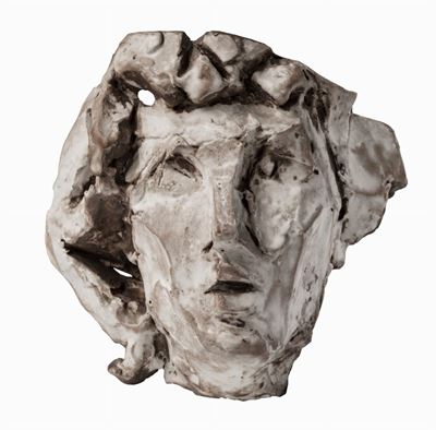Volto di fanciulla, ceramica smaltata, 1951/'53
