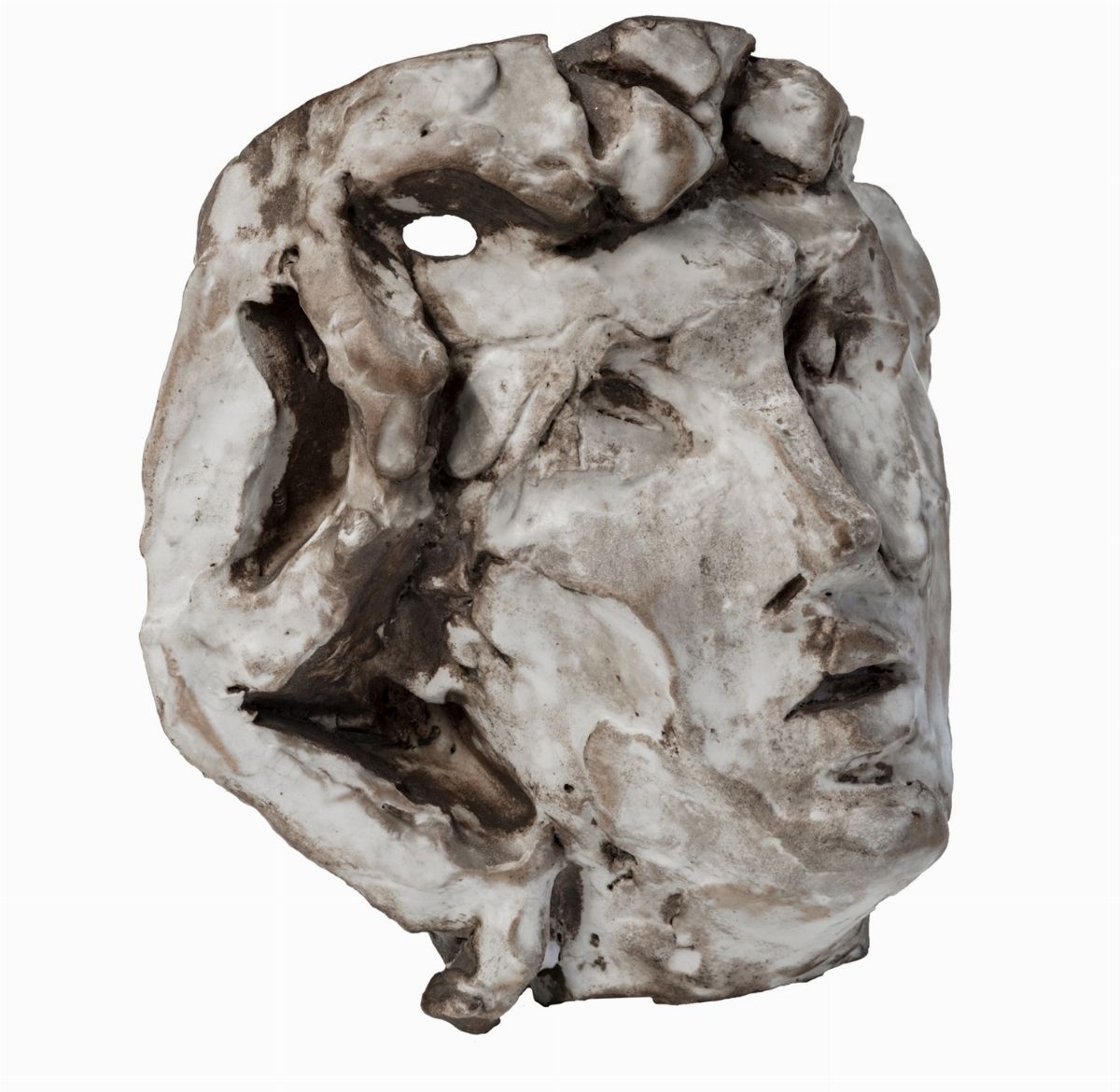 Leoncillo Leonardi - Volto di fanciulla, ceramica smaltata, 1951/'53