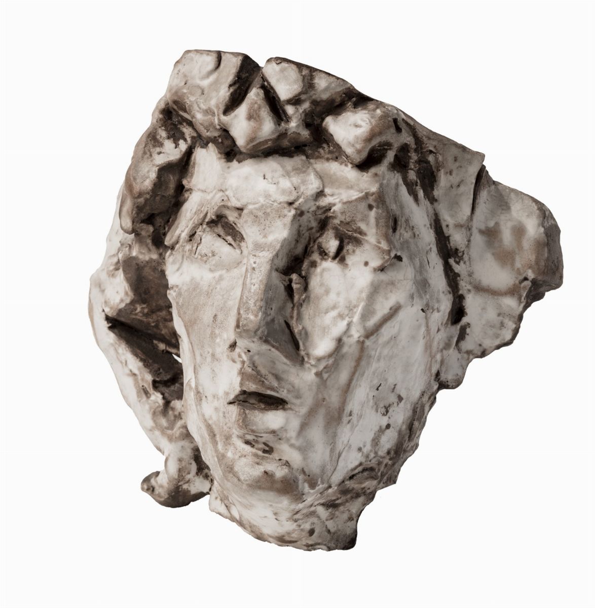 Leoncillo Leonardi - Volto di fanciulla, ceramica smaltata, 1951/'53