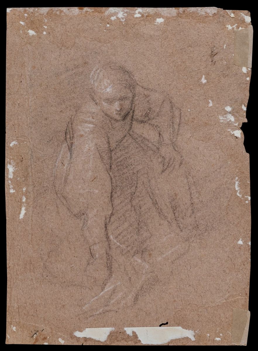 Scuola Dell'italia Centrale, Secolo XVII - Studio per figura maschile seduta e figura femminile, ...