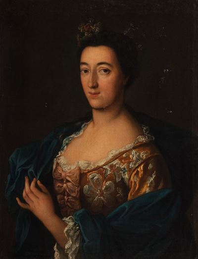 Ritratto di gentildonna, a mezzo busto, olio su tela