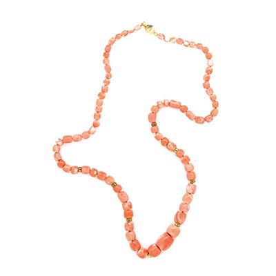 Collana in Corallo Decorata con Dischi i