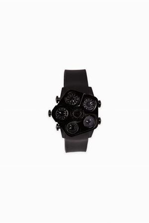 in acciaio nero e gomma