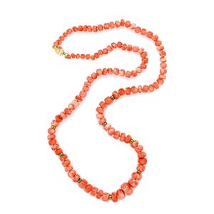 COLLANA IN CORALLO
decorata con barilott