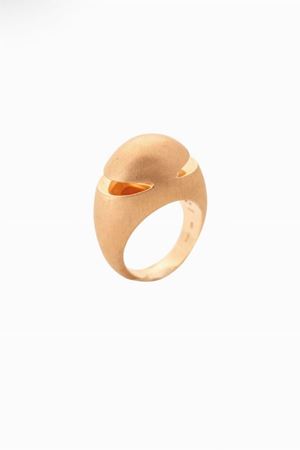 anello in oro rosa satinato 18kt