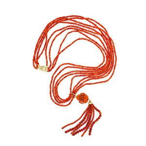  - COLLANA SAUTOIR IN CORALLO ROSSO
a quatt