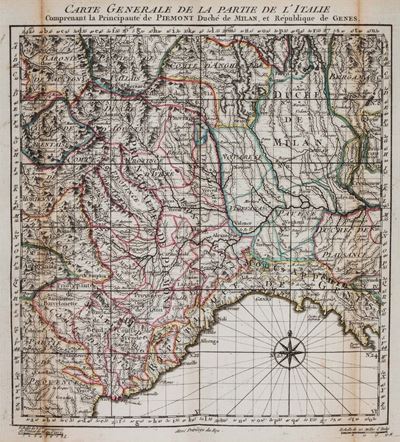 Theatre De la Guerre in Italie Ou Carte Nouvelle Des Principauté De Piemont, République De Genes,...