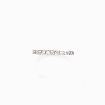Anello in Diamanti a Riviére in Oro Bian