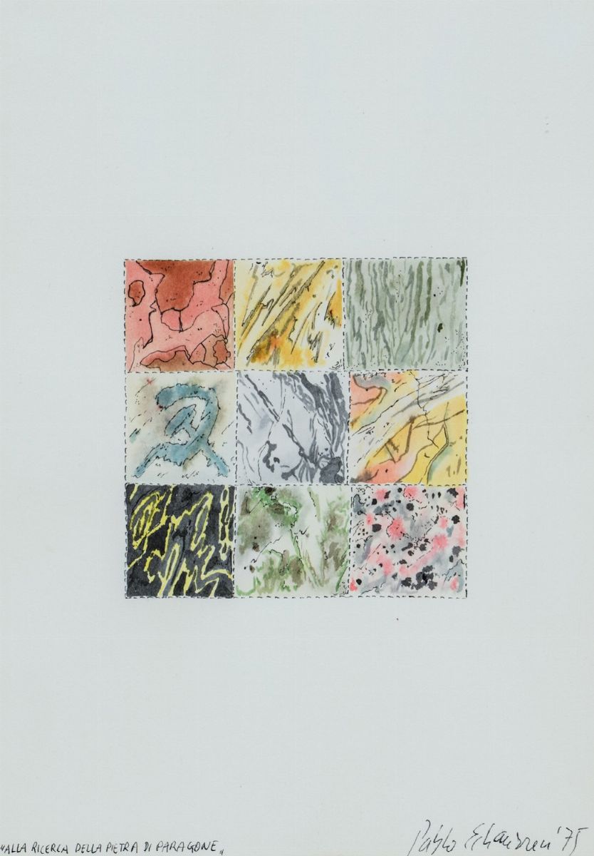 Pablo Echaurren - 9 disegni 1974 - 1976, acquarello e inchiostro su carta