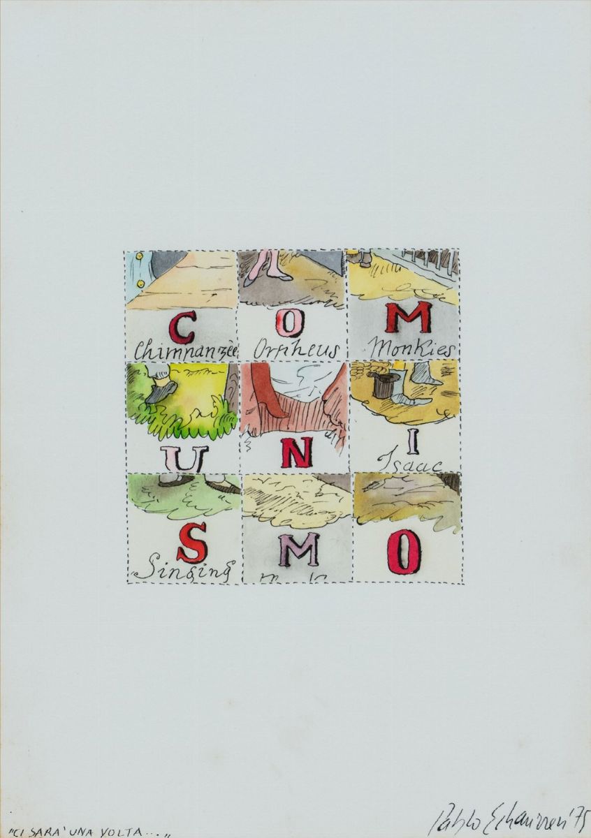 Pablo Echaurren - 9 disegni 1974 - 1976, acquarello e inchiostro su carta