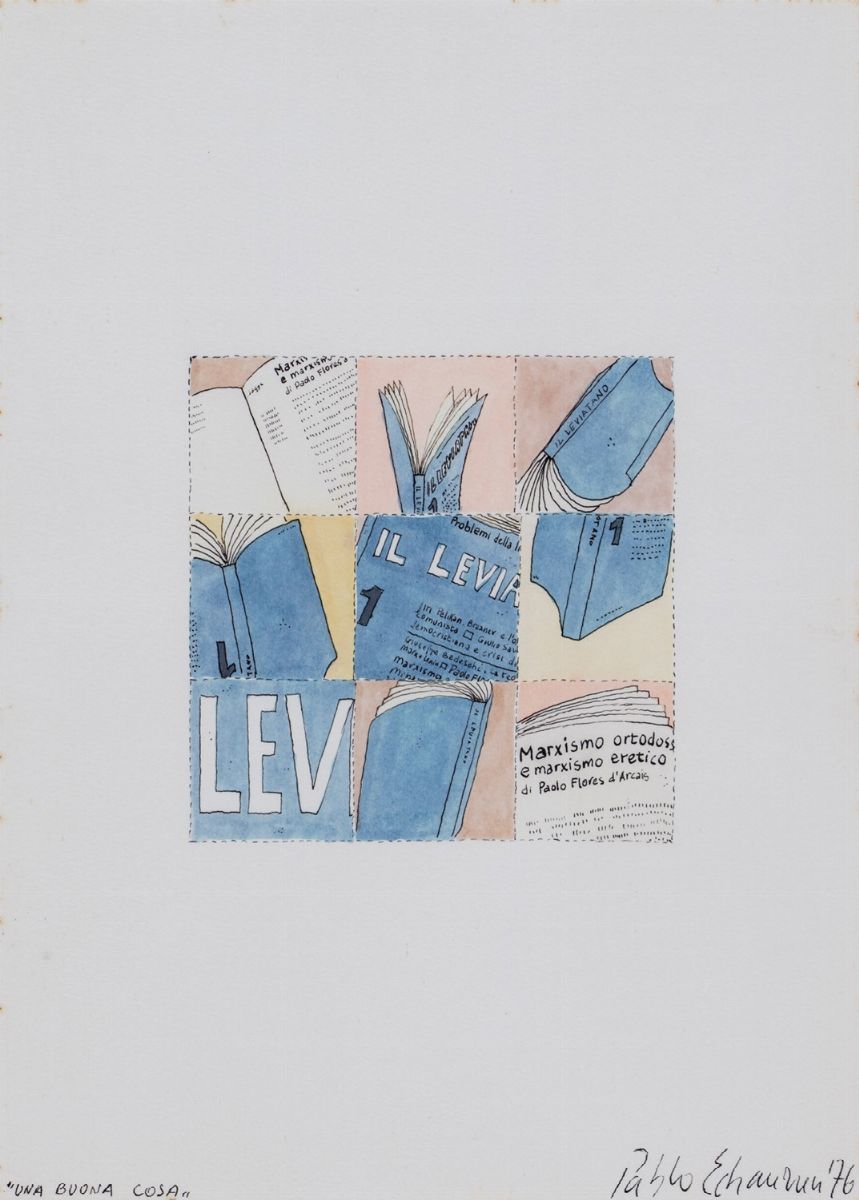 Pablo Echaurren - 9 disegni 1974 - 1976, acquarello e inchiostro su carta