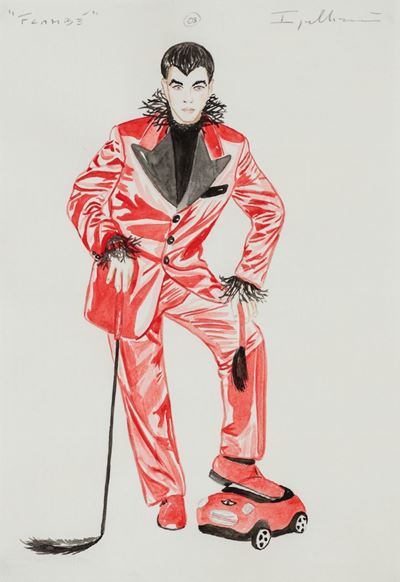 Flambè, acquarello e grafite su carta, 2003