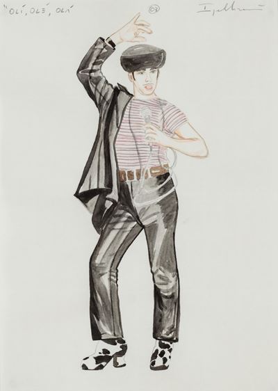 Olì, olè, olà (2003), acquarello e grafite su carta