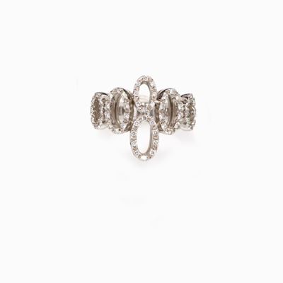 Anello in Diamanti Realizzato in Oro Bia