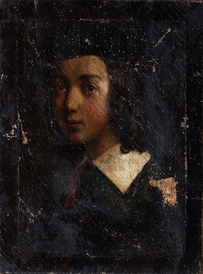 Ritratto di fanciullo a mezzo busto, olio su tela