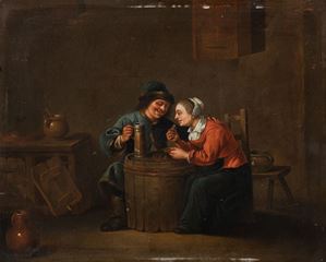 Interno di osteria con due bevitori