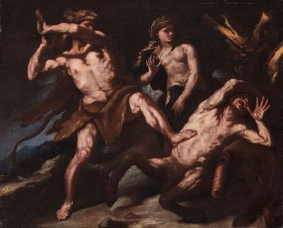 Ercole, Deianira e il Centauro, olio su tela