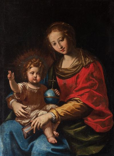 Madonna con Bambino, olio su tela