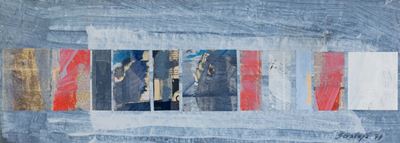 Senza titolo (tempera e collage su tavola, 1979)