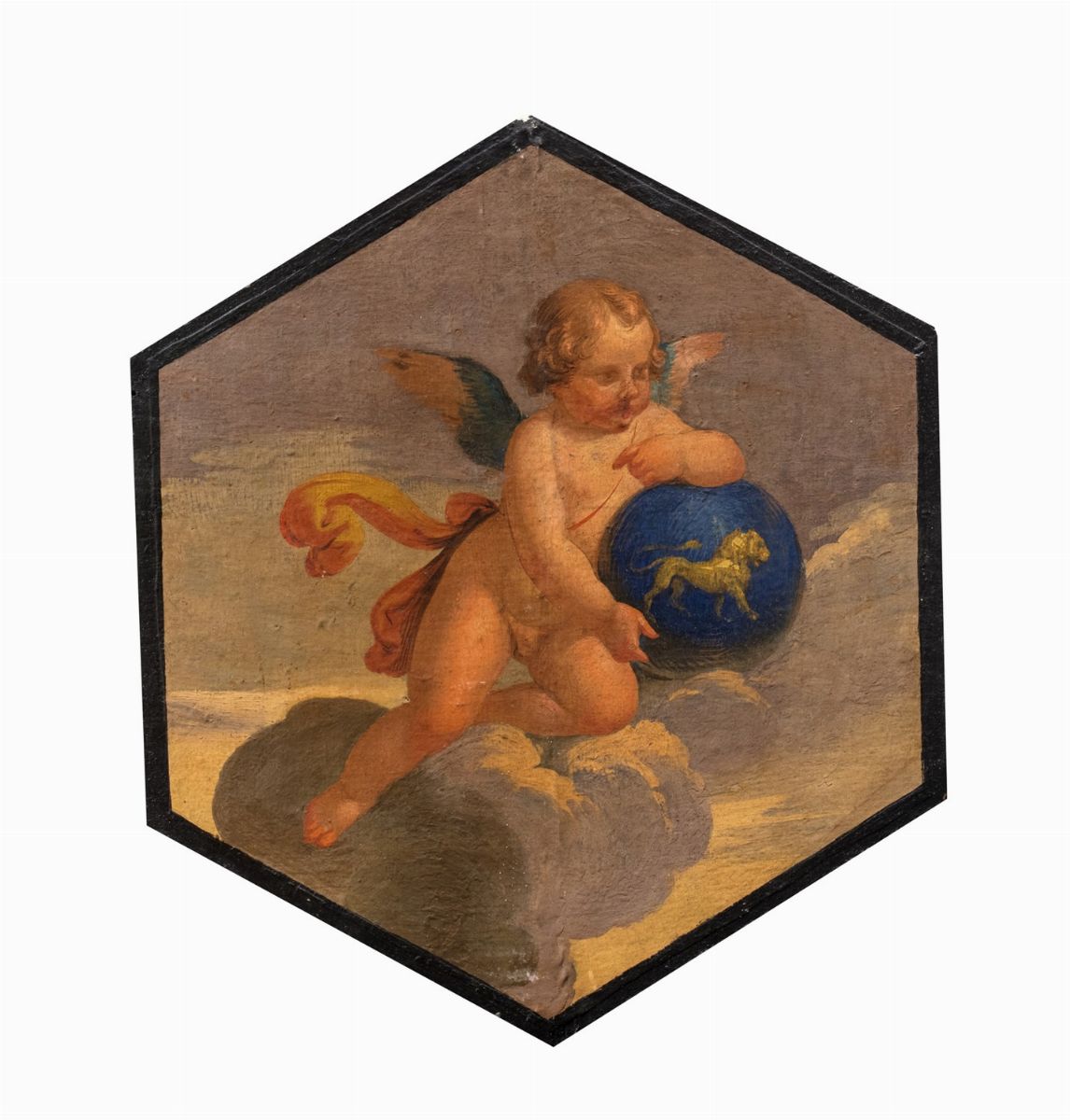 Scuola Bolognese, Secolo XVII - Autore sconosciuto, I dodici segni zodiacali, olio su tela applic...