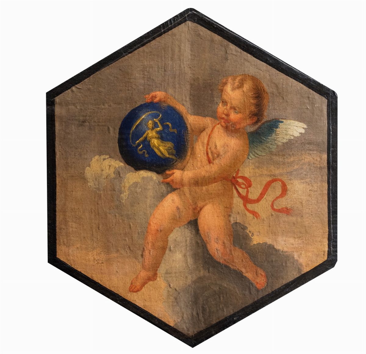 Scuola Bolognese, Secolo XVII - Autore sconosciuto, I dodici segni zodiacali, olio su tela applic...