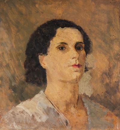 Ritratto di donna, olio su tavola