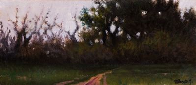 Il sentiero, olio su tela