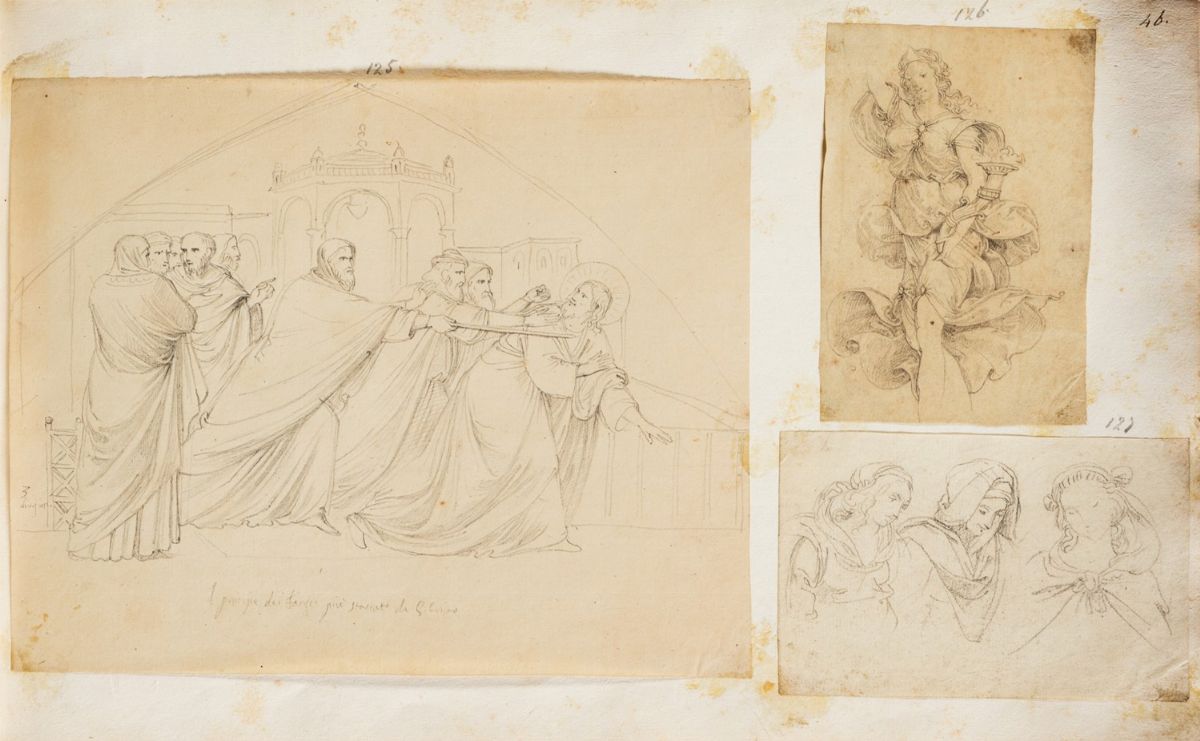 Tommaso Minardi, Album di disegni, 59 fogli, 176 opere