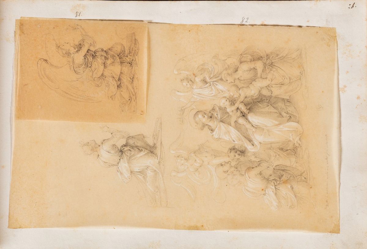 Tommaso Minardi, Album di disegni, 59 fogli, 176 opere