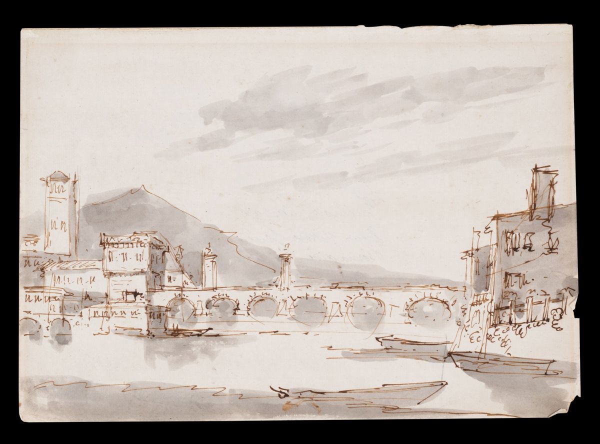 Scuola Veneta, Fine Secolo XVIII - Inizi Secolo XIX - Scuola veneta, Tre vedute di città venete, ...