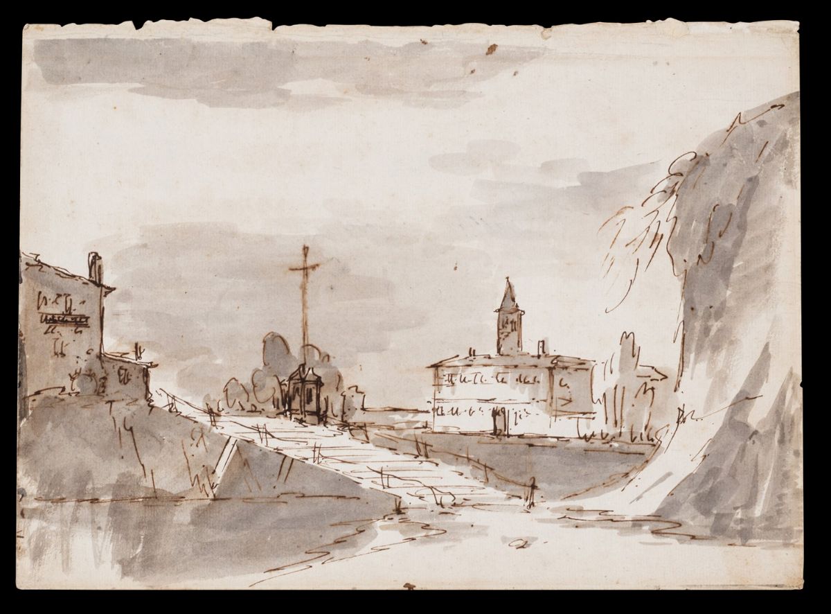 Scuola Veneta, Fine Secolo XVIII - Inizi Secolo XIX - Scuola veneta, Tre vedute di città venete, ...