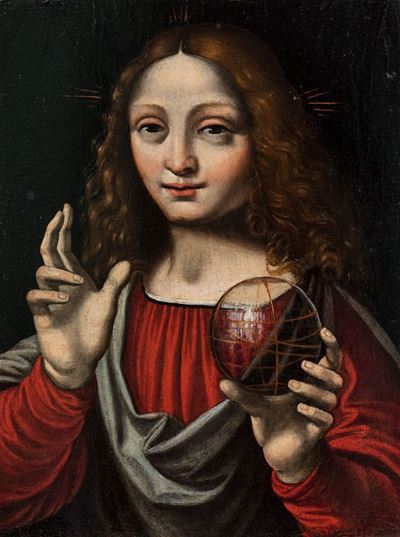 Salvator Mundi, Olio su tavola