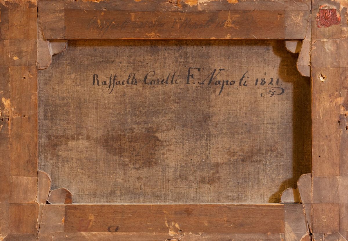 Raffaele Carelli (monopoli 1795 - Napoli 1864) - Veduta di Napoli dal Borgo di Santa Lucia, 1821