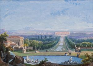 Veduta del parco e della Reggia di Caserta