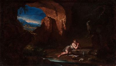 Maddalena penitente, olio su tela