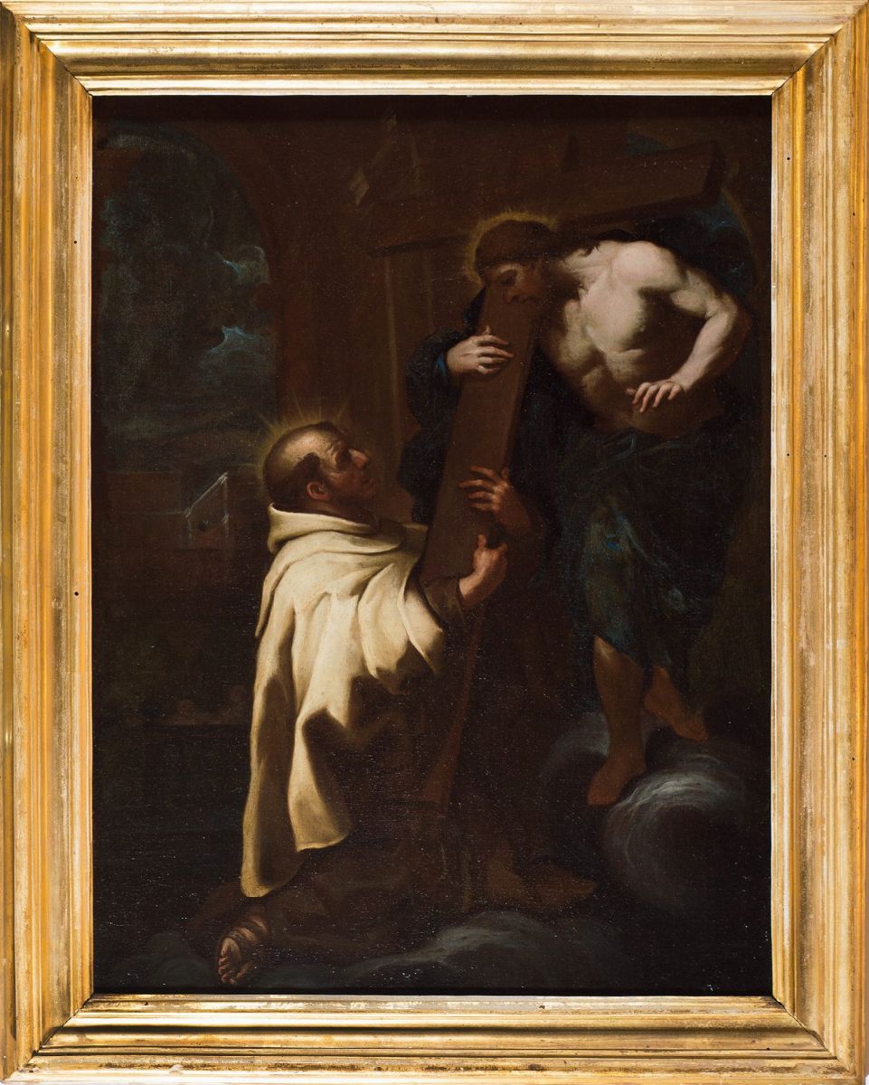 Lazzaro Baldi (pistoia 1624 - Roma 1703) - Cristo appare a Giovanni della Croce (bozzetto) - olio...