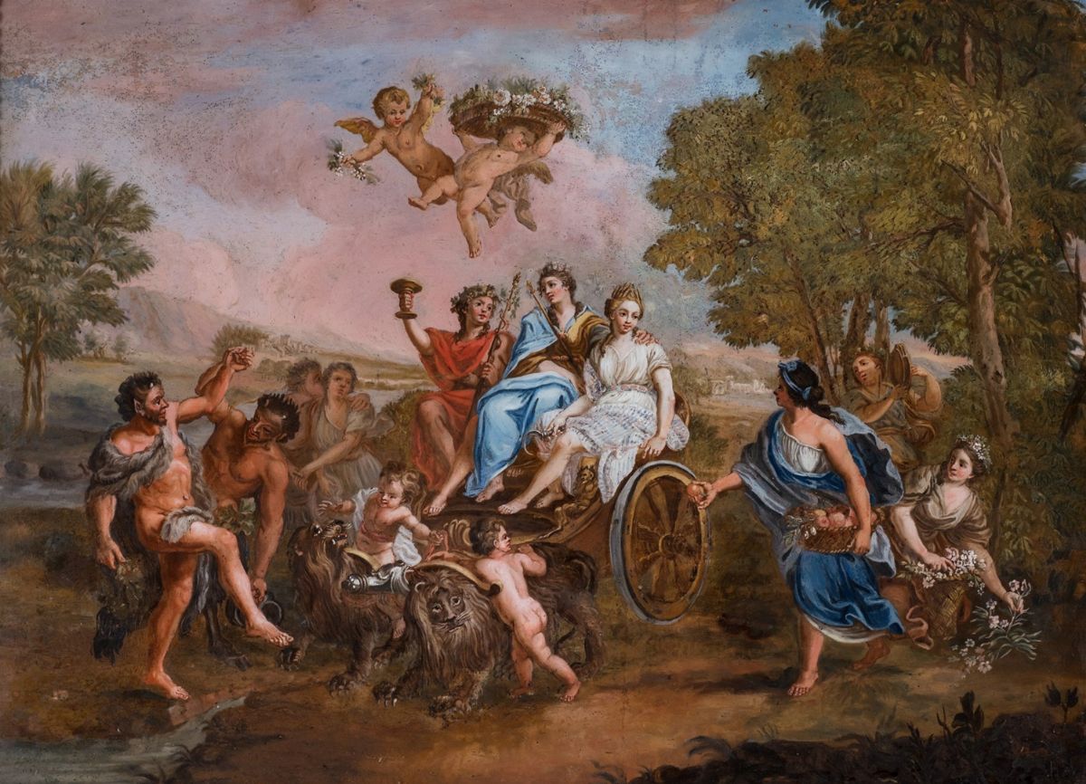 Cerchia di Louis De Boullogne il Giovane (parigi 1654 - 1733) - Due scene mitologiche: Sine Cerer...