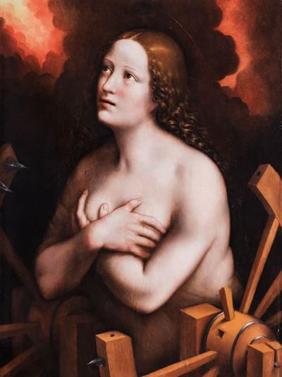 Santa Caterina d'Alessandria, olio su tavola
