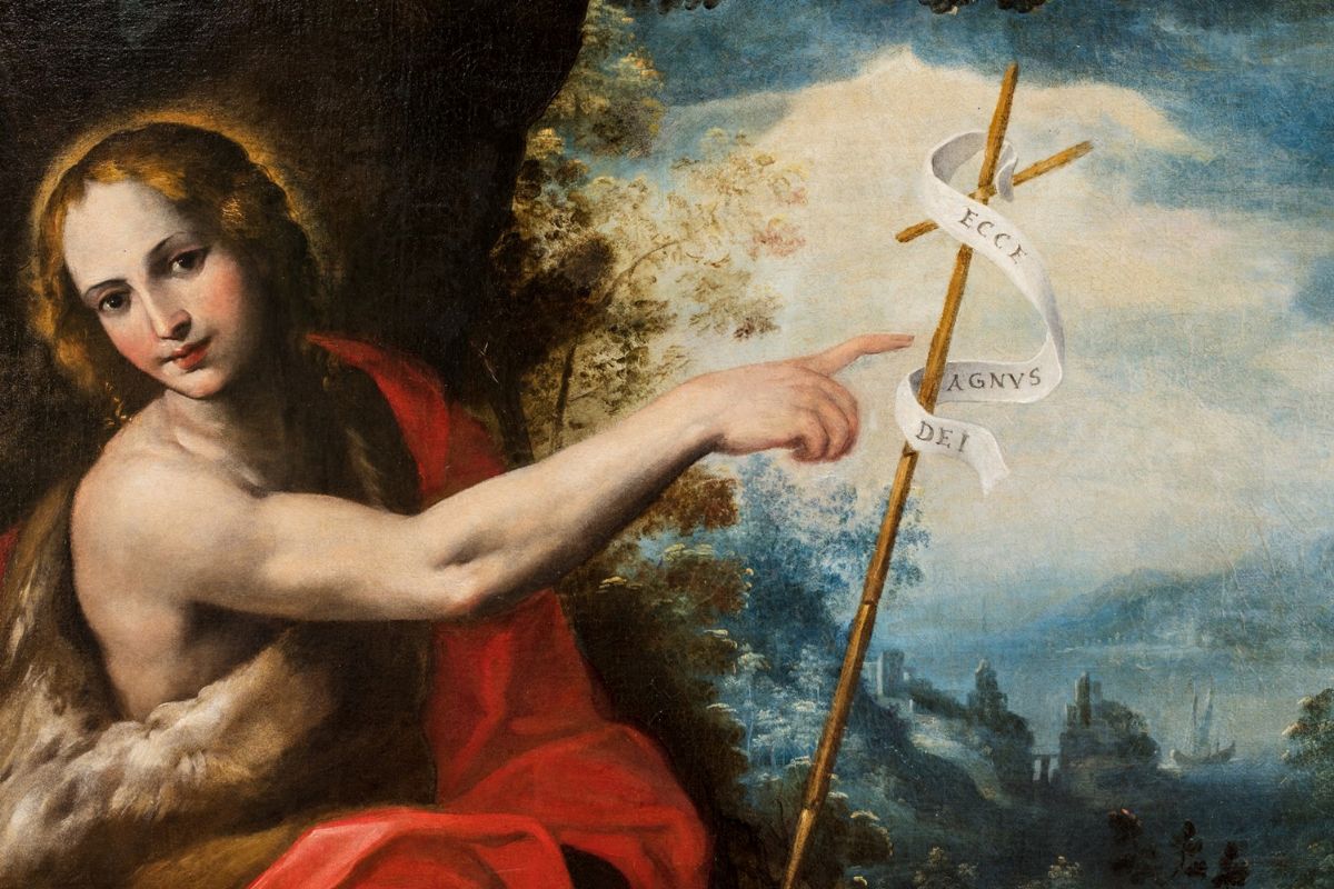 Camillo Procaccini (parma 1561 – Milano 1629) - San Giovannino in un paesaggio, olio su tela