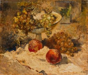 Natura morta con alzata di frutta