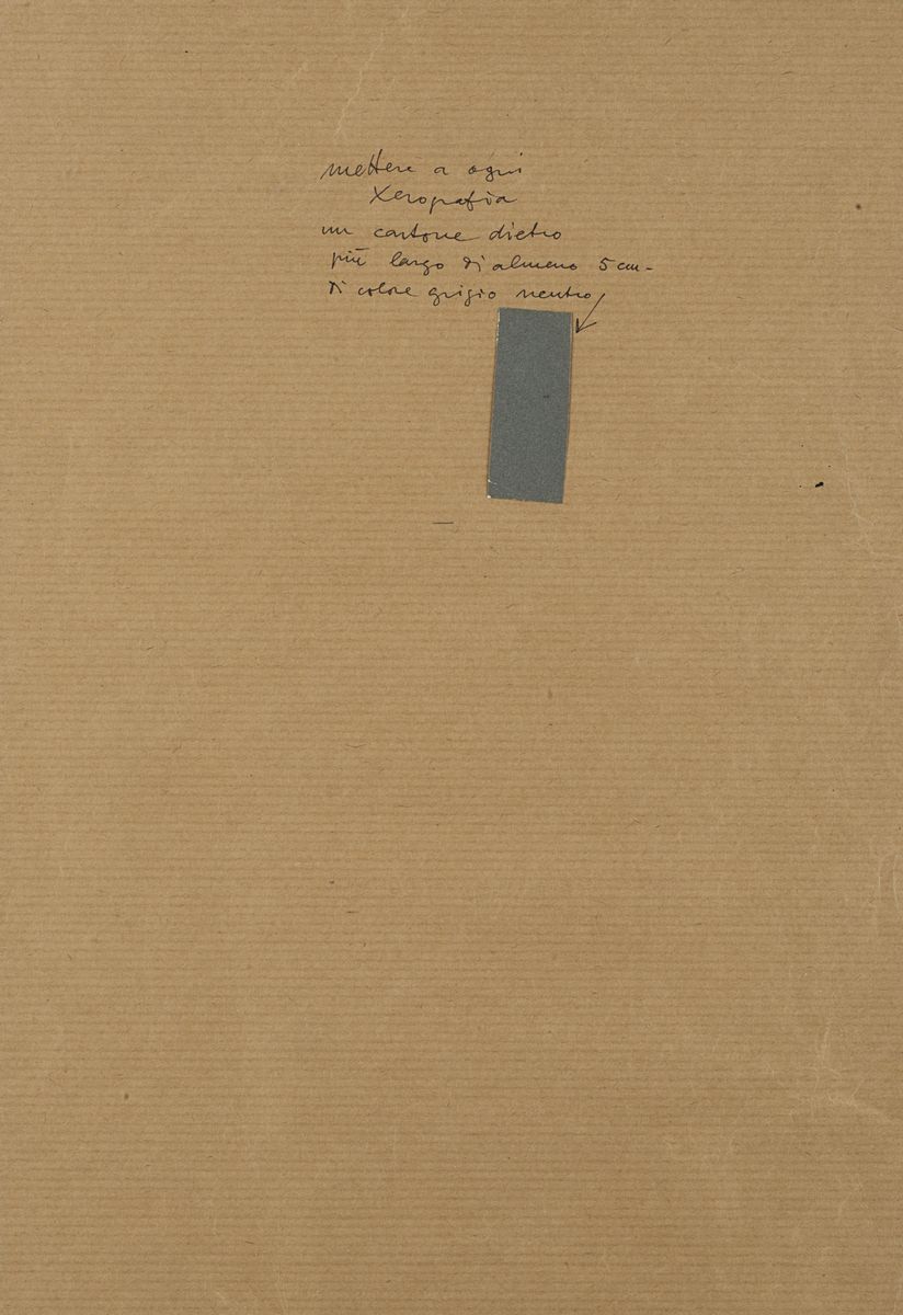 Bruno Munari - Senza titolo (1980), tecnica mista e collage su carta