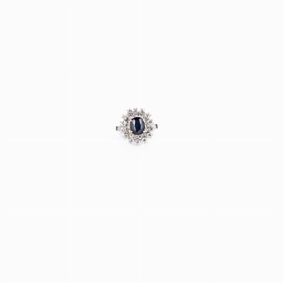Anello in Zaffiro e Diamanti, Circa 1960