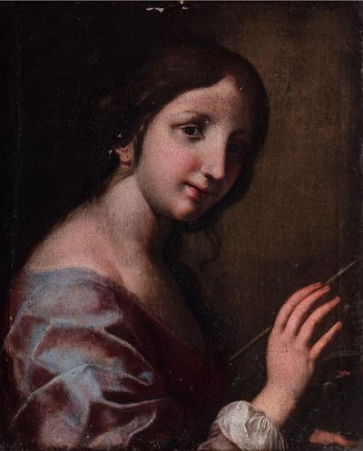 Autore sconosciuto, Allegoria della Pittura e Allegoria della Poesia, olio su tela