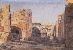 Scuola italiana, secolo XIX - Le Fornaci a Pompei